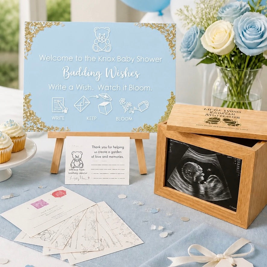 Deluxe Package – Personalised Baby Shower Gift Set | Budding Wishes